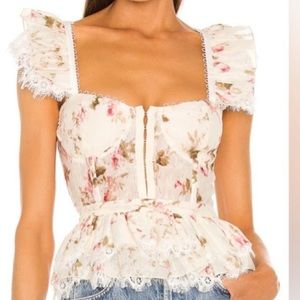 V. Chapman NWT Delphina Top in English Rose SOLD OUT! NEVER WORN! $275!